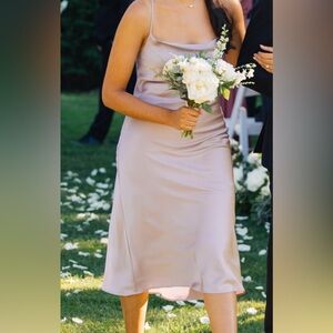 Show Me Your MuMu - Verona Cowl Dress - Dusty Purple Luxe Satin